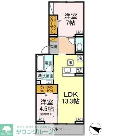 D-ROOM弁天IVの物件間取画像